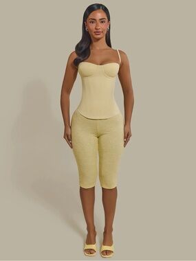 Women’s Light Yellow Shaping Bustier Top